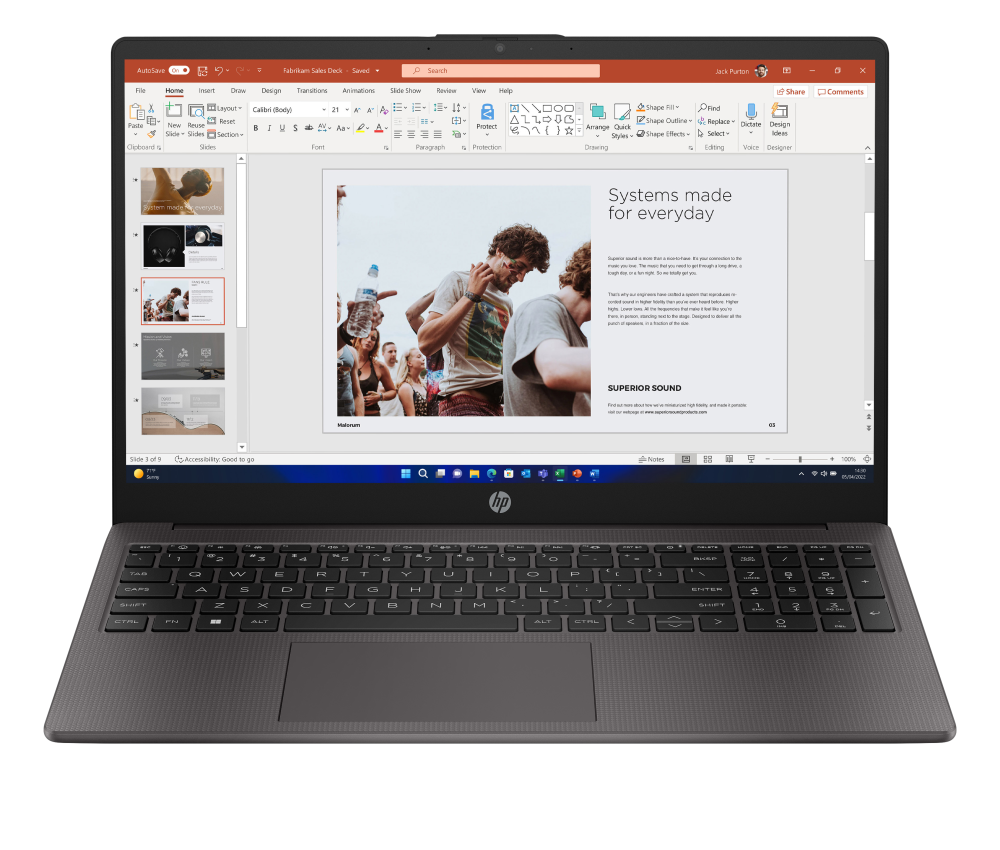 Laptop HP 255R, 15.6" 1920x1080 Full HD, AMD Ryzen 7 7735U, 16GB, 512GB SSD, Windows 11 Home, Español