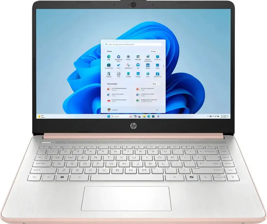 Laptop HP 14-DQ6015, 14" 1366x768 HD, Intel N150, 4GB, 128GB SSD, Windows 11 S, Inglés