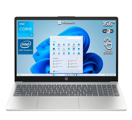 Laptop HP 15-FD0130WM, 15.6" 1920x1080 Full HD Táctil, Intel Core i3-N305, 8GB, 256GB SSD, Windows 11 Home, Inglés