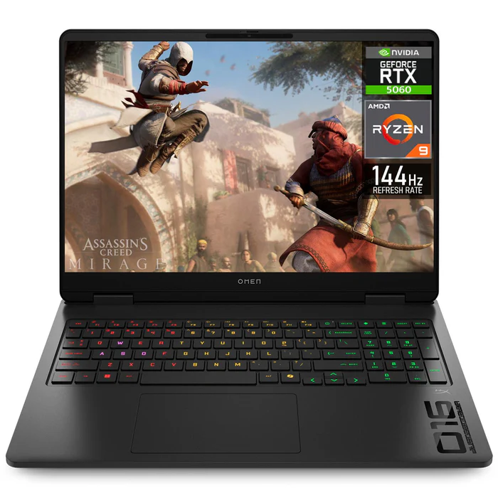 Laptop Gamer HP OMEN 16-ap0053dx, 16" 1920x1200 WUXGA, AMD Ryzen 9 8940HX, NVIDIA GeForce RTX 5060, 32GB, 1TB SSD, Windows 11 Home, Inglés