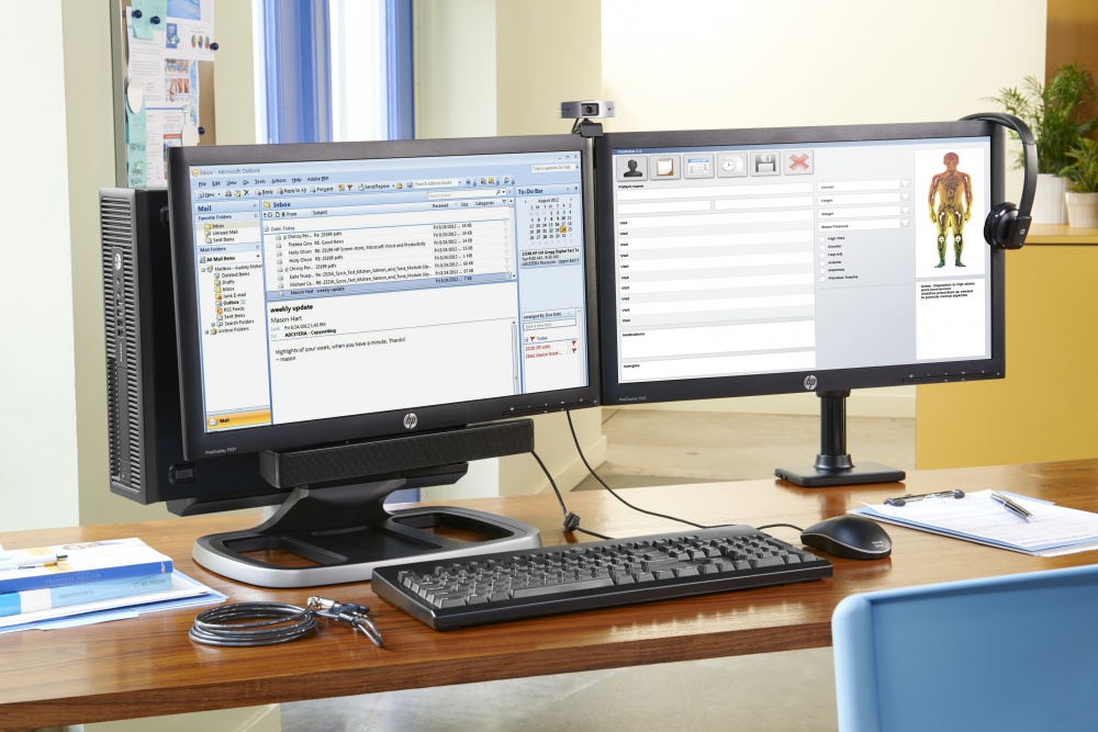 HP Soporte de Escritorio BT861AA para Monitor 24", Negro