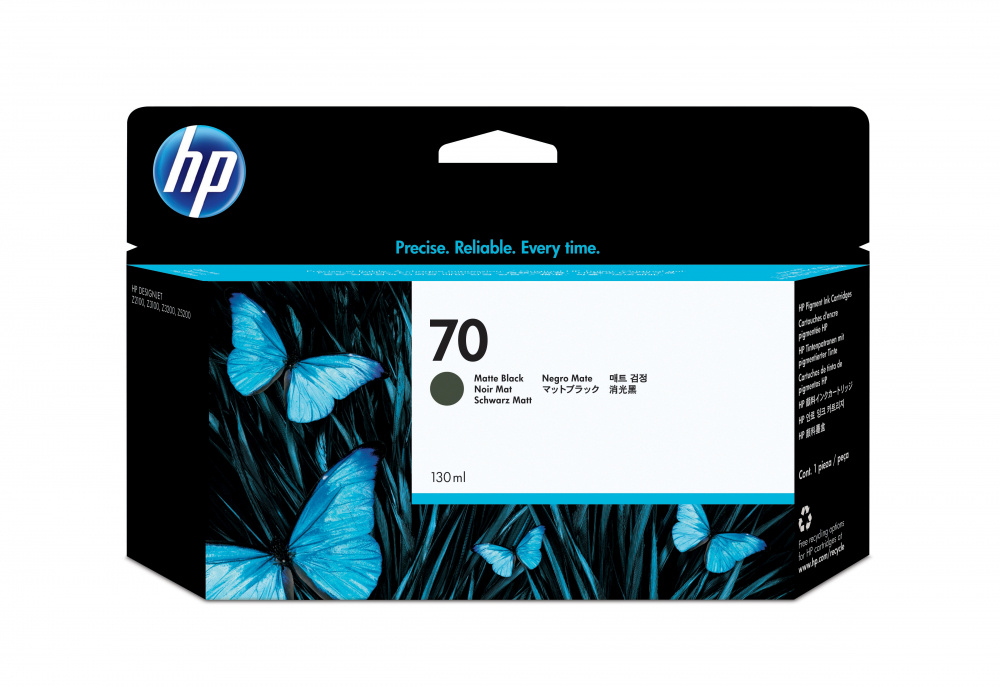 Cartucho HP 70 Negro Original Mate 130ml