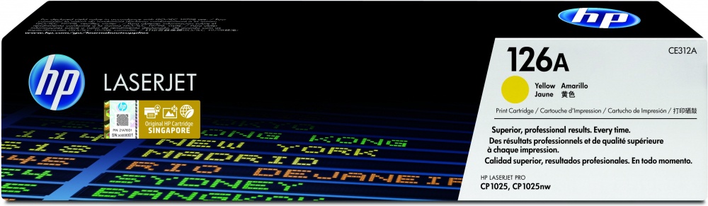 Tóner HP 126A Amarillo Amarillo, 1.000 Páginas 