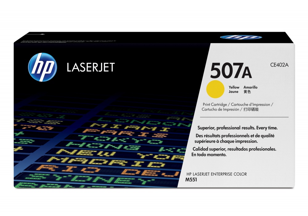 Compra Tóner HP 507A Amarillo Original 6000 Páginas p/LaserJet M551 CE402A Cyberpuerta.mx