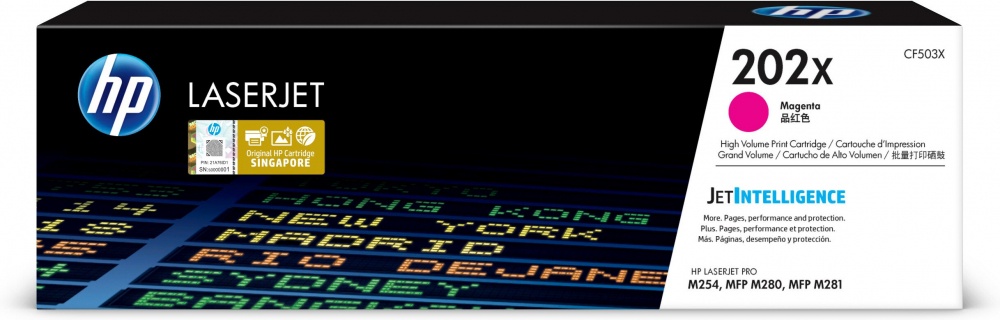 Tóner HP 202X Alto Rendimiento Magenta, 2.500 Páginas 