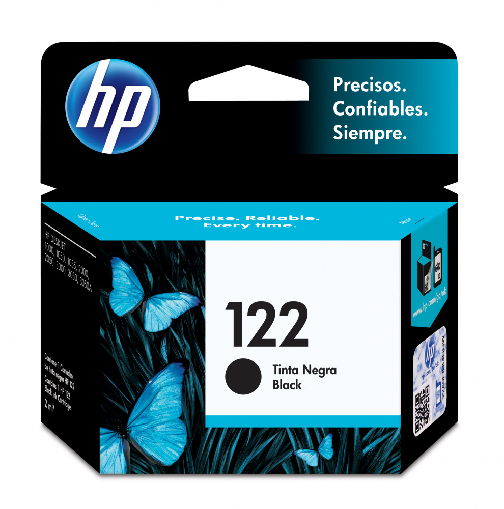 Cartucho HP 122 Negro Negro, 2ml 
