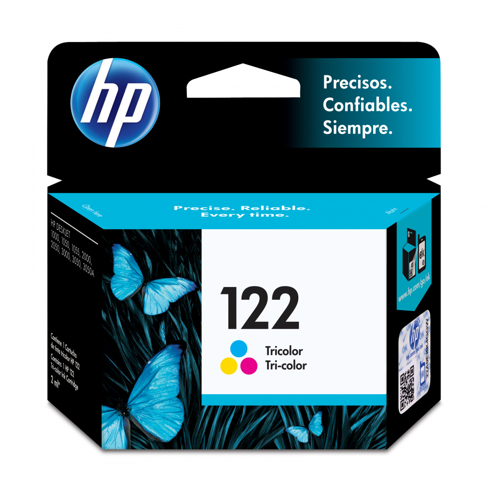 Cartucho HP 122 Tricolor Original, 100 Páginas