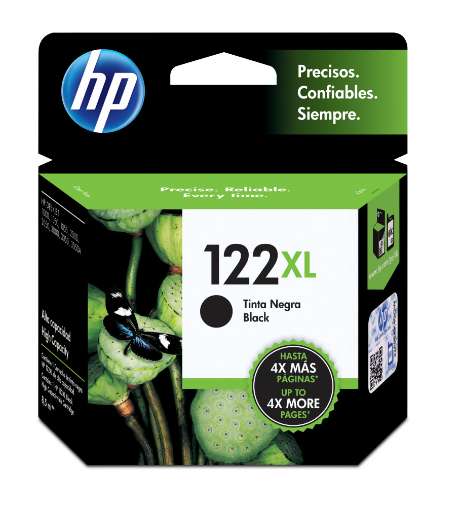Cartucho HP 122XL Alto Rendimiento Negro, 8ml 