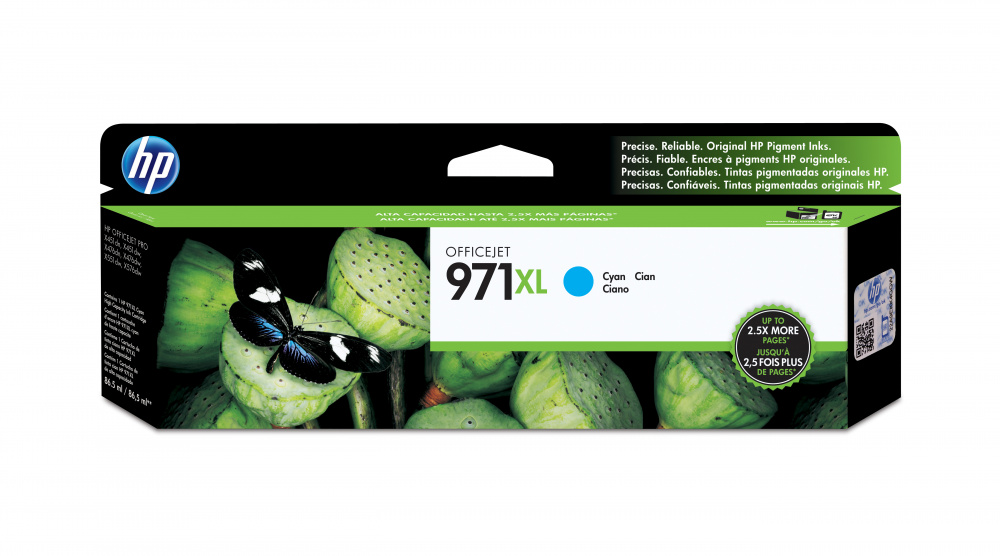 Cartucho HP 971XL Cian Original, 6600 Páginas