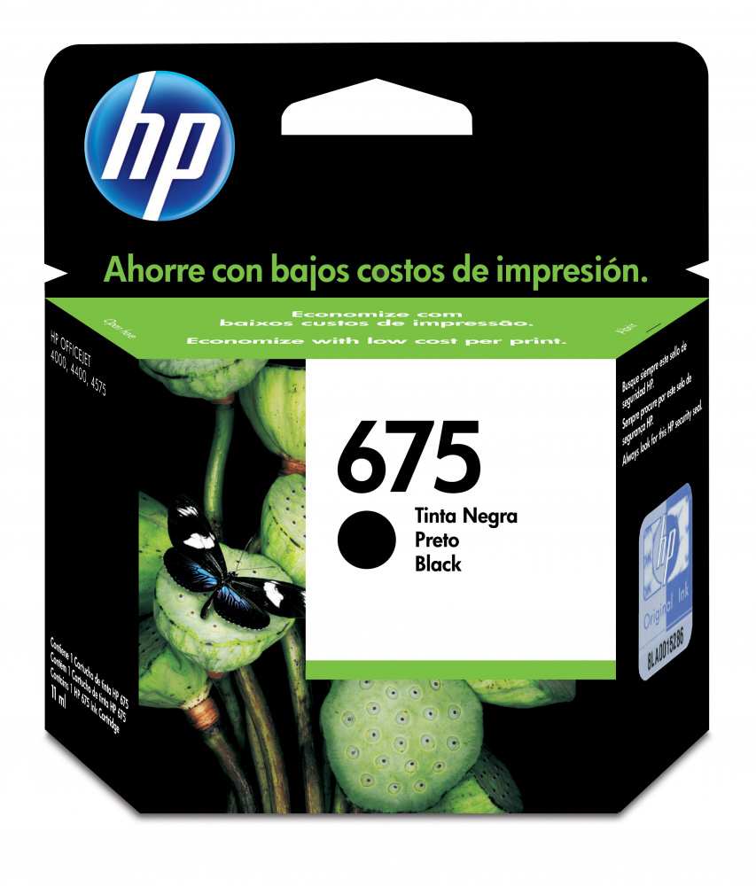 Cartucho HP 675 Negro Original, 600 Páginas