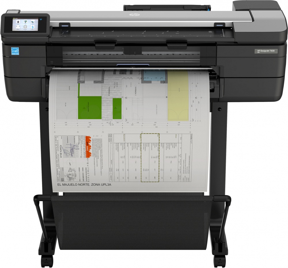 Plotter HP Designjet T830 24'', Color, Inyección, Print ― Requiere Care pack de Instalación UC744E por parte de la marca, consulta a servicio al cliente.