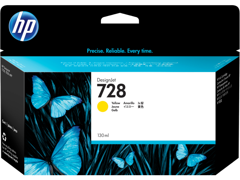 Cartucho HP 728 Amarillo Original 130ml