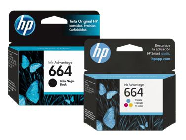 Cartucho HP 664 Tricolor, 2ml - 2 Piezas