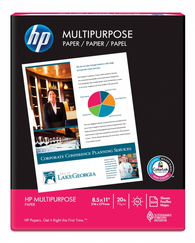HP Papel Multiuso para Oficina 75g/m², 500 Hojas de Tamaño Carta, Blanco
