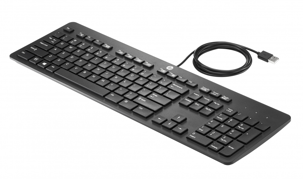 Teclado HP Business Slim, Alámbrico, USB, Negro (Inglés)