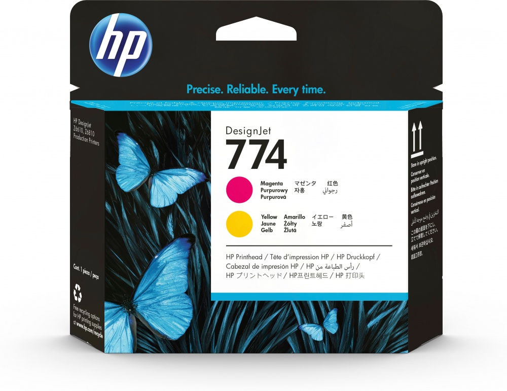Cabezal HP 774 Paquete de 2 Piezas Magenta y Amarillo