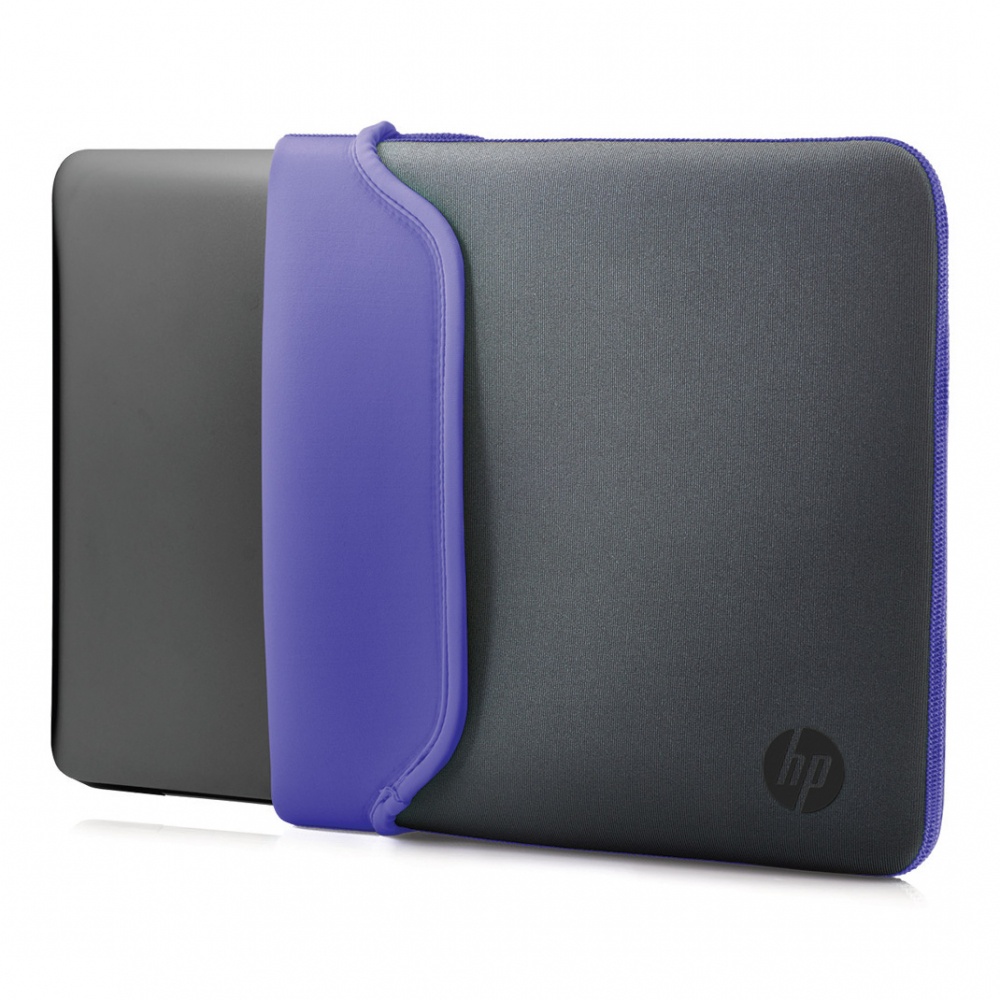 HP Funda de Neopreno Reversible para Laptop 14", Gris/Púrpura