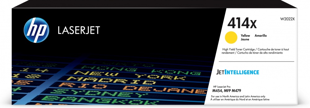 Tóner HP 414X Alto Rendimiento Amarillo, 6.000 Páginas 