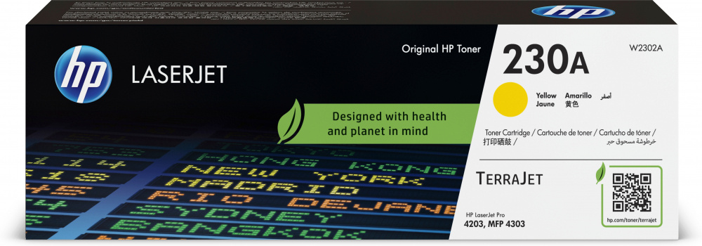 Tóner HP W2302A Amarillo, 1.800 Páginas 