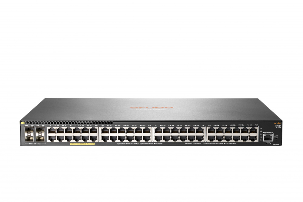 Switch Aruba Gigabit Ethernet 2930F 48G PoE+ 4SFP+, 48 Puertos PoE+ 10/100/1000Mbps + 4 Puertos SFP+, 176 Gbit/s, 32.768 Entradas - Administrable