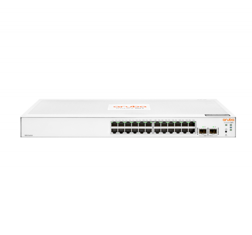 Switch HPE Networking Instant On Gigabit Ethernet 1830, 24 Puertos 10/100/1000Mbps + 2 Puertos SFP, 52 Gbit/s, 16000 Entradas - Administrable