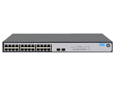 Switch HPE Gigabit Ethernet 1420-24G-2SFP, 24 Puertos 10/100/1000Mbps + 2 Puertos SFP, 52 Gbit/s, 8192 Entradas - No Administrable