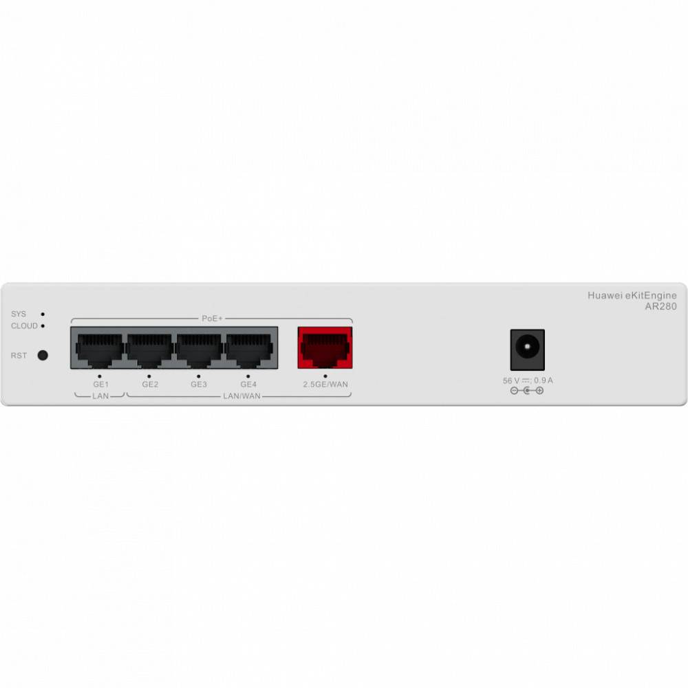 Switch Huawei AR280, 4 Puertos Gigabit Ethernet 10/100/1000 4 x PoE+ 41W, 2 Gbit/s, Administrado