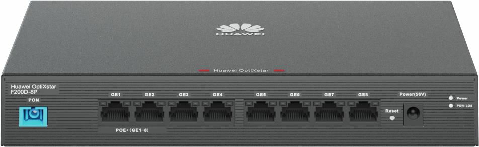 Switch Huawei Gigabit Ethernet F200D-8P, 8 Puertos PoE+ 10/100/1000Mbps, 120W, 2.488 Gbit/s - Administrable