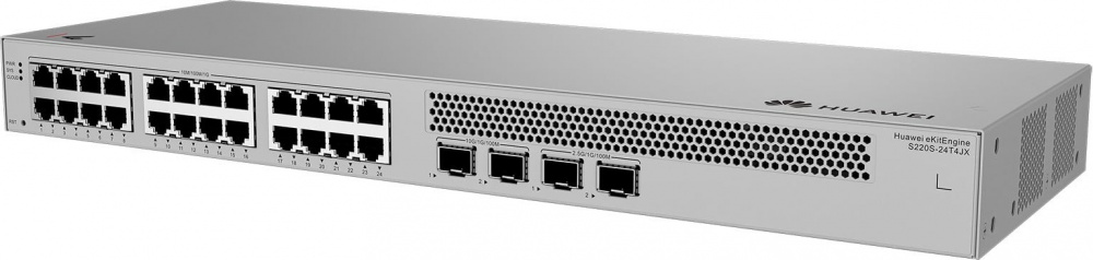 Switch Huawei S220S-24T4JX, 24 Puertos Gigabit Ethernet 10/100/1000, 2 Puertos SFP, 2 Puertos SFP+, 98 Gbp/s, 16000 Entradas, Administrado 