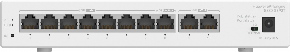 Router Huawei S380-S8P2T, Inalámbrico, 16 Gbps, 8x RJ-45