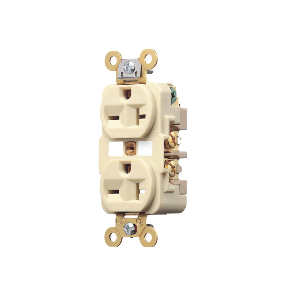 Hubbell Tomacorriente HUB-HBL-5462I, 2 Enchufes, 250V, 20A, Marfil