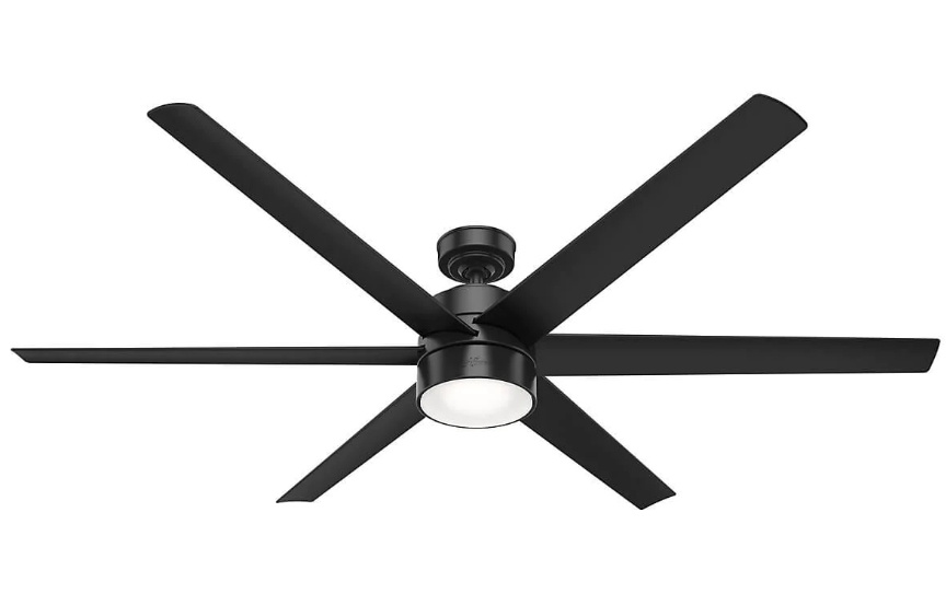 Hunter Ventilador de Techo Solaria, 6 Velocidades, 72", Negro