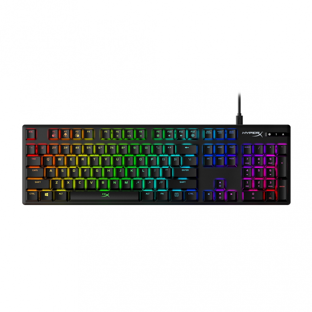 Teclado Gamer HyperX Alloy Origins RGB, Teclado Mecánico, HyperX Red Switch, Alámbrico, Negro (Español)
