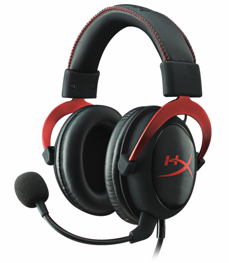 HyperX Audífonos Gamer Cloud II Red 7.1, Alámbrico, 1 Metro + 2 Metros de Extensión, 3.5mm, Negro/Rojo