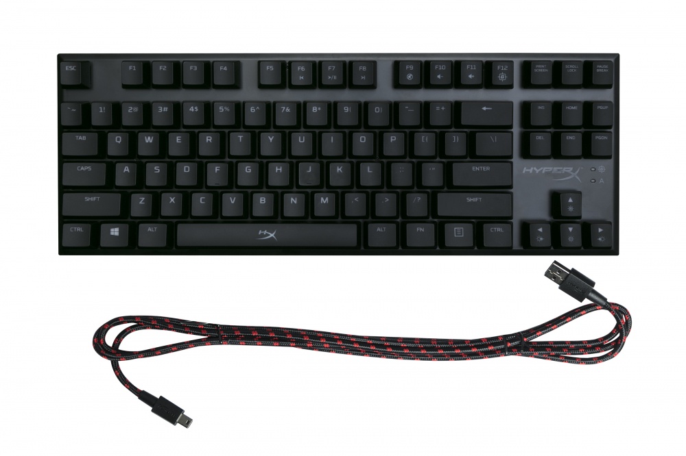 Teclado Gamer HyperX Alloy FPS Pro LED Rojo, Teclado Mecánico, Cherry MX Red, Alámbrico, Negro (Inglés)