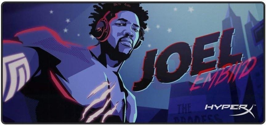 Mousepad Gamer HyperX Fury S Joel EMBIID Edition, 450mm x 400mm, Grosor 4mm 