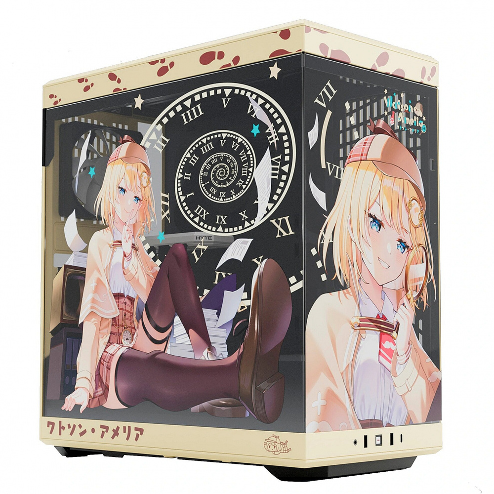 Gabinete Hyte Y40 Amelia Watson, Midi-Tower, ATX/Micro-ATX/Mini-ITX, USB 3.0, sin Fuente, 2 Ventiladores Instalados, Amarillo