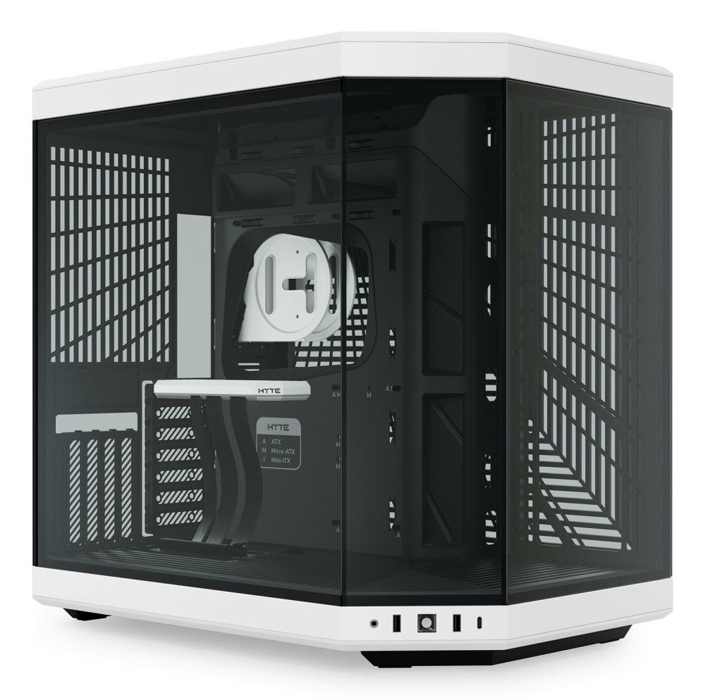 Gabinete Hyte Y70, Midi-Tower, ATX/EATX/Micro-ATX/Mini-ITX, USB 3.0, sin Fuente, sin Ventiladores Instalados, Negro/Blanco
