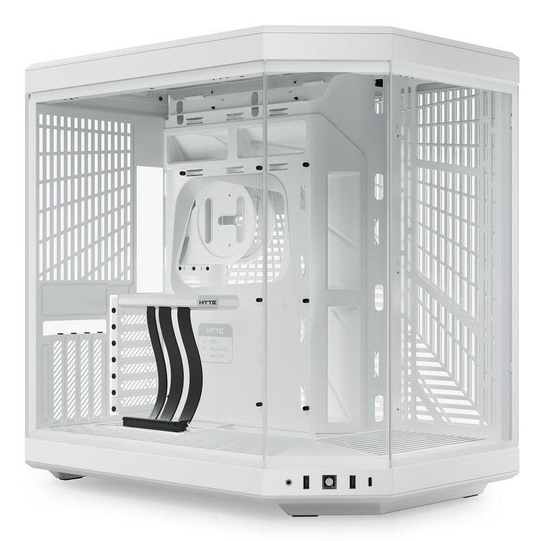 Gabinete Hyte Y70, Midi-Tower, ATX/EATX/Micro-ATX/Mini-ITX, USB 3.0, sin Fuente, sin Ventiladores Instalados, Blanco
