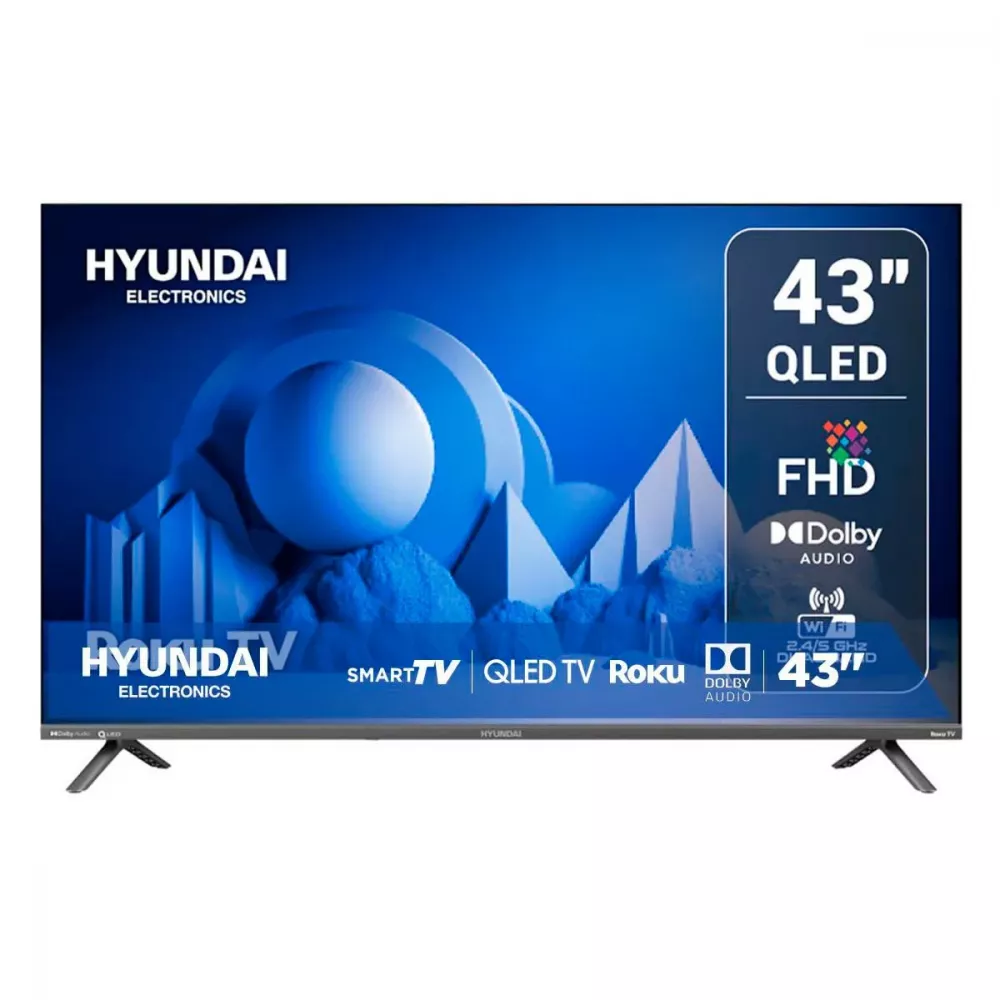 Hyundai Smart TV QLED HYLED4327QR 43", Full HD, Negro