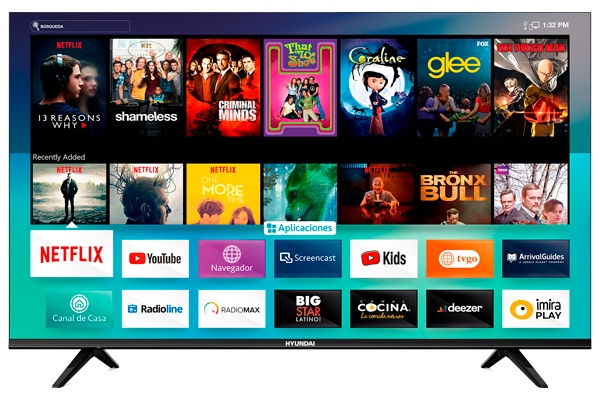 Hyundai Smart TV LED HYLED5014N4KM 50", 4K Ultra HD, Negro