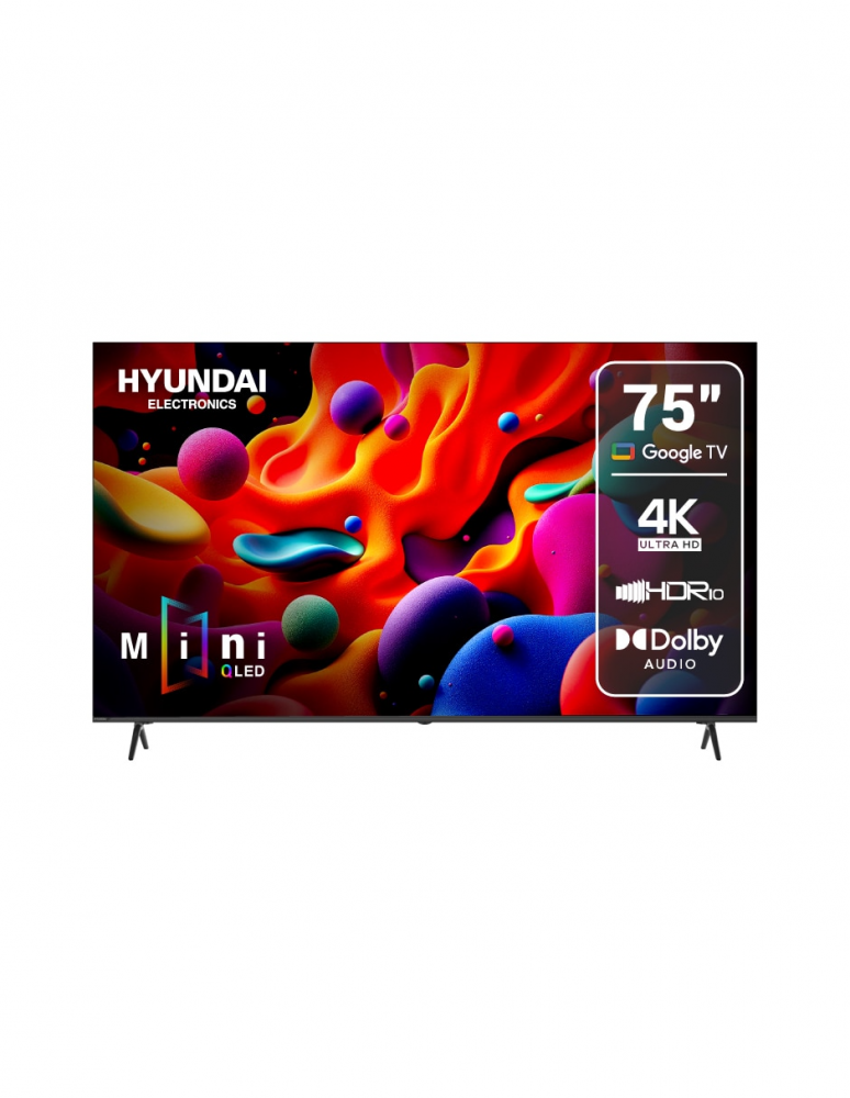 Hyundai Smart TV QLED HYLED7503QMG 75", 4K Ultra HD, Negro