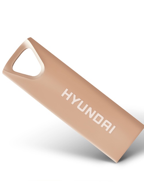 Memoria USB Hyundai Bravo Deluxe, 16GB, USB 2.0, Lectura 10MB/s, Escritura 3MB/s, Oro Rosado
