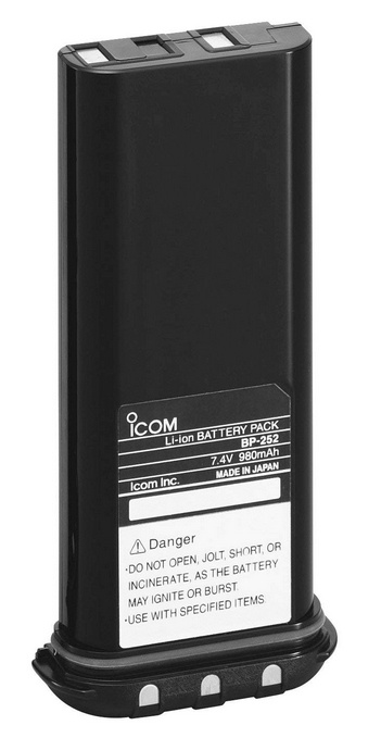 ICOM Batería para Radio BP-252, Li-Ion, 980mAh, Negro