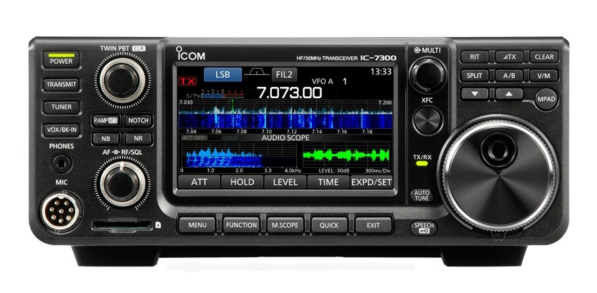 ICOM Radio Base IC-7300/02 con Pantalla Touch, 101 Canales, HF/50MHz
