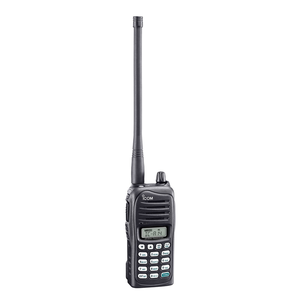 ICOM Radio Portátil Aéreo de 2 Vías IC-A14/25, 200 Canales, Negro
