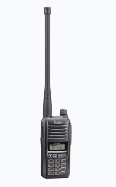 Icom Radio, Portátil IC-A16B/31, 200 canales, 118-  136.9 MHz