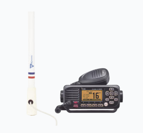 Icom Radio de 2 Vías IC-M220/KIT5206, 16 Canales, 156.05 - 163.275 MHz,Incluye Antena