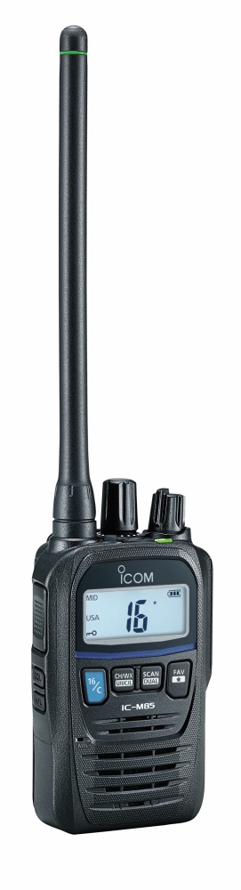 ICOM Radio Análogo Portátil de 2 Vías, IC-M85UL, 100 Canales, Negro