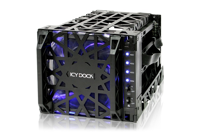 Icy Dock Backplane 4 Bahías de 2.5" para 4 Discos Duros, Negro